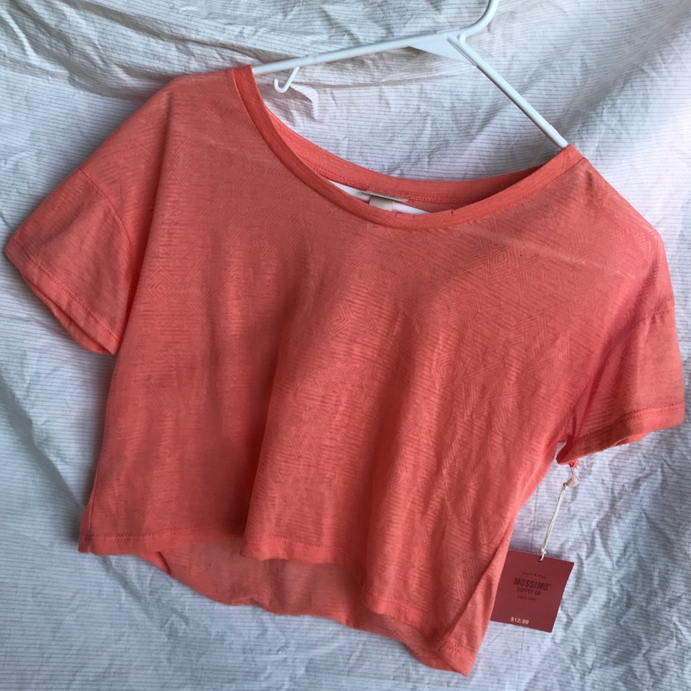 TARGET CROP TOP SALMON ORANGE 
NEW WITH TAGS!